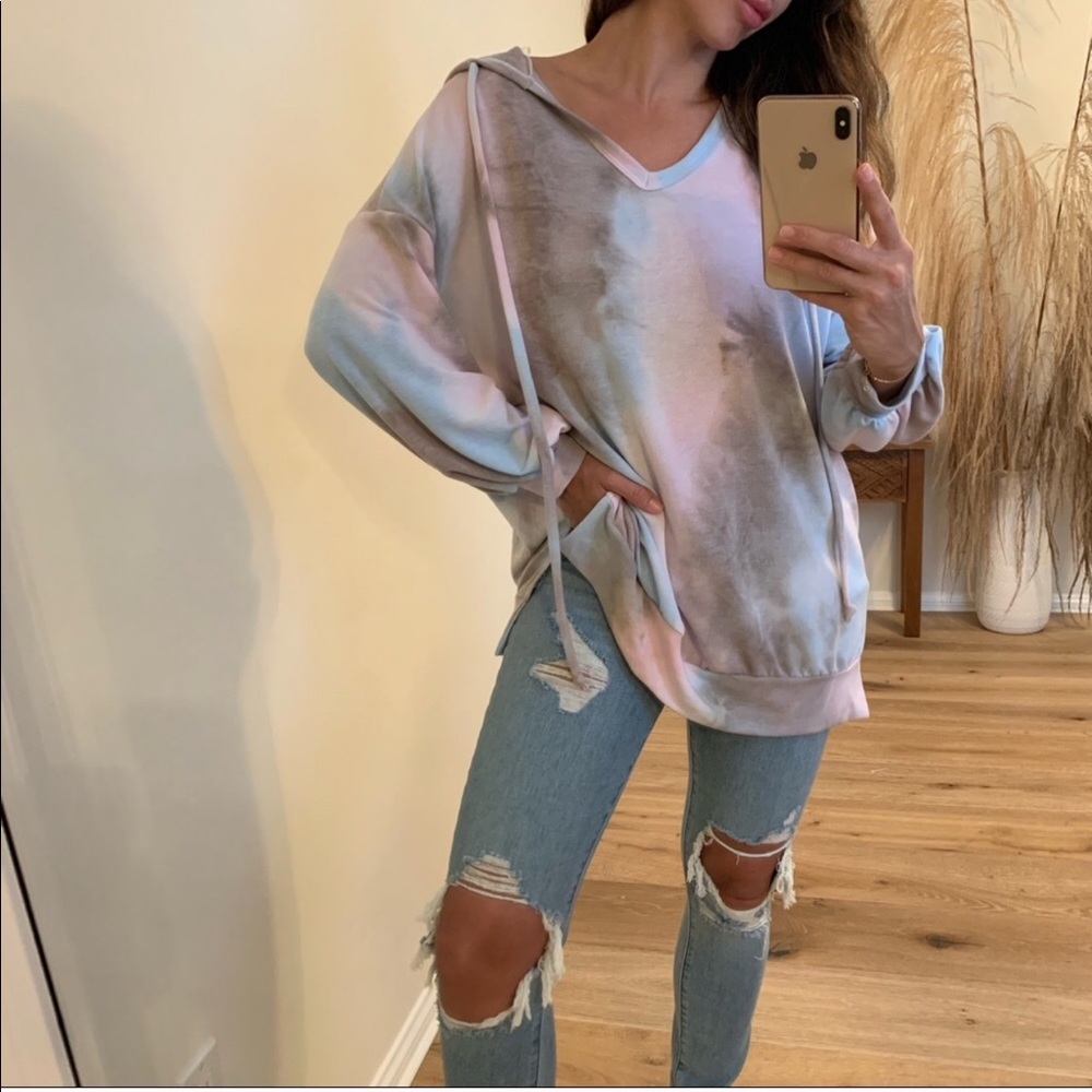 🔄 Reposh Cotton Candy Tie Dye Hoodie